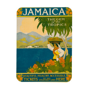 Magnet Flexible Poster Vintage voyage Pour La Jamaïque
