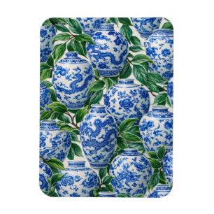 Magnet Flexible Pot à gingembre en porcelaine chinoise bleue