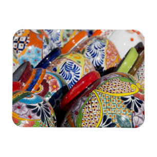 Magnet Flexible Poterie traditionnelle mexicaine colorée peinte 