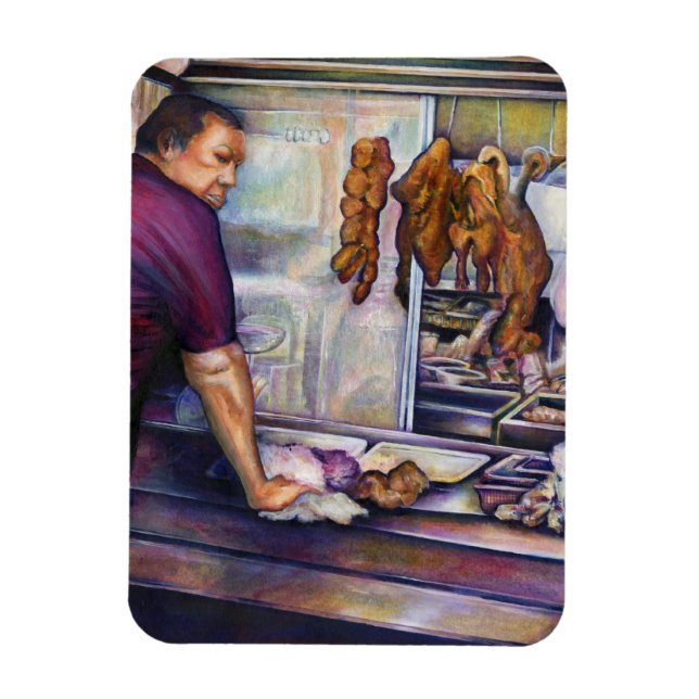 Magnet Flexible Poulet baisé au soleil, Singapour (Vertical)