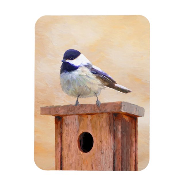 Magnet Flexible Poulet sur la peinture d'oiseaux Art original (Vertical)