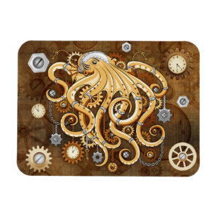 Magnet Flexible Poulpe Steampunk Rétro Fantastique Mécanique