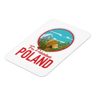 Magnet Flexible Pour Adventure Pologne logo Travel