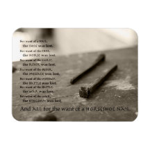 Pour le désir d'un clou... Dire l'aimant 3" par 4"