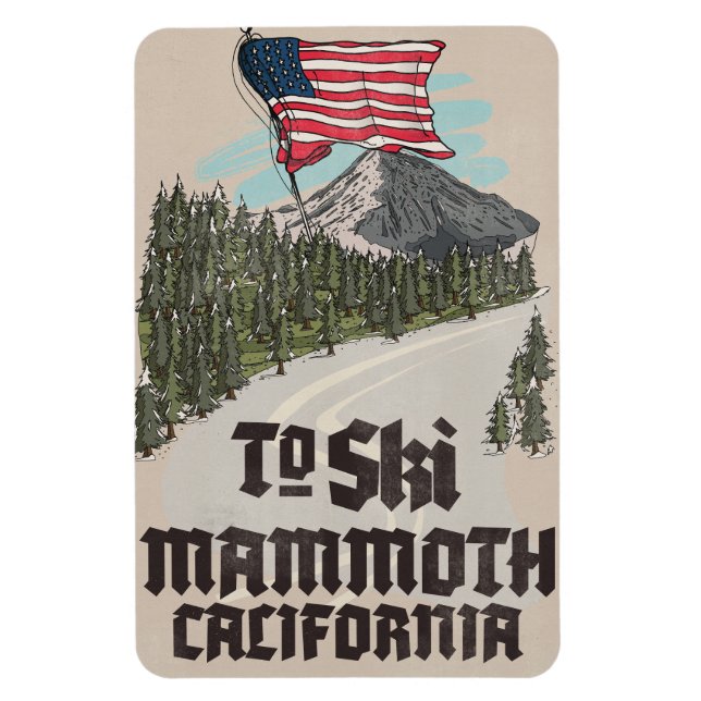 Magnet Flexible Pour skier à Mammoth Californie  (Vertical)