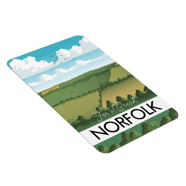 Magnet Flexible Pour une pause affiche de voyage Norfolk (Côté Droit)