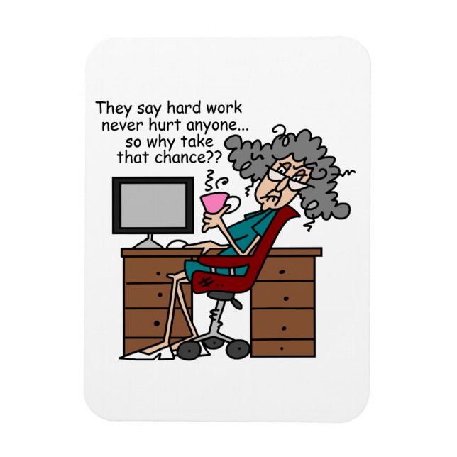 Magnet Flexible Pourquoi humour de dur labeur d'occasion (Vertical)