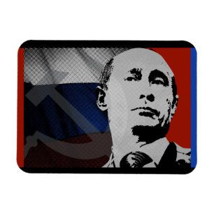 Magnet Flexible Poutine avec drapeau russe