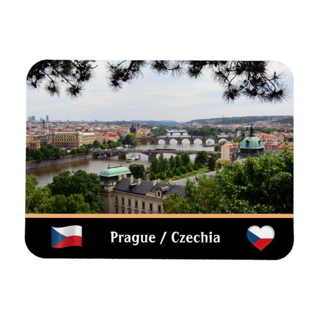 Magnet Flexible Prague Bridges & River Vltava /Czechia (Horizontal)