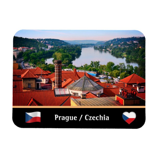 Magnet Flexible Prague Roofs & Vltava River views /Vyšehrad (Horizontal)
