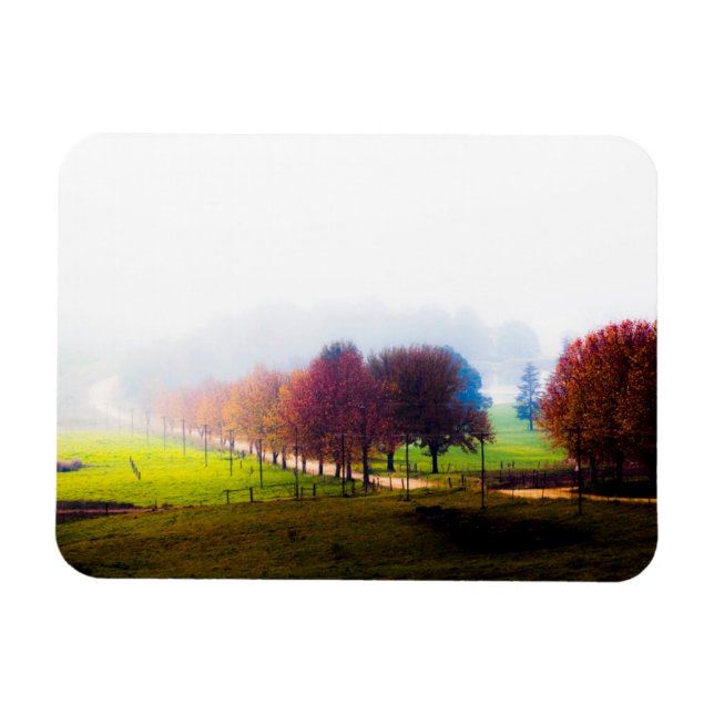 Magnet Flexible Prairie brumeuse en automne (Horizontal)