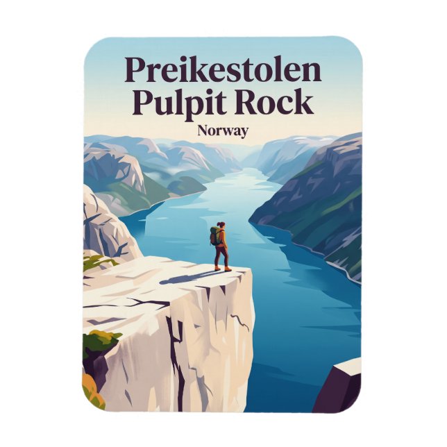 Magnet Flexible Preikestolen Roche de la Chaire Norvège (Vertical)