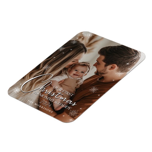 Magnet Flexible Premier Noël en tant que Parents Flexible Photo Ma (Côté Gauche)