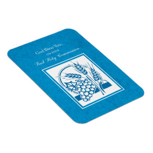 Magnet Flexible Première Communion, Blé, Raisins Bleus