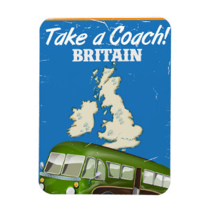 Magnet Flexible Prenez un poster de voyage vintage Coach Britain