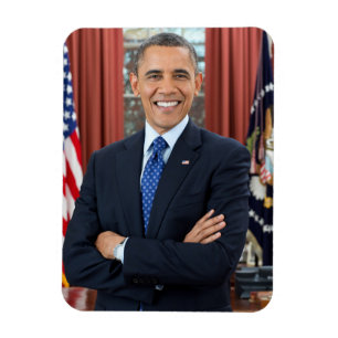 Magnet Flexible Président Barack Obama 2ème mandat Portrait offici