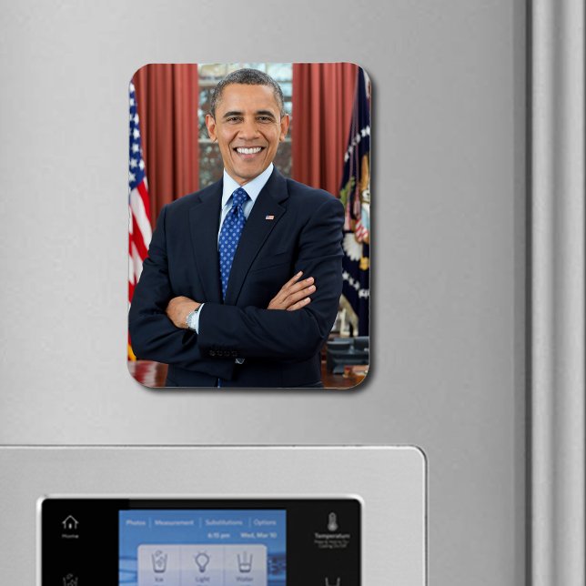 Magnet Flexible Président Barack Obama 2ème mandat Portrait offici (President Barack Obama 2nd Term Official Portrait Magnet)