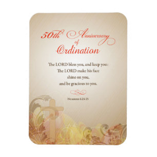 Magnet Flexible Prêtre, 50e anniversaire de la bénédiction de l'or