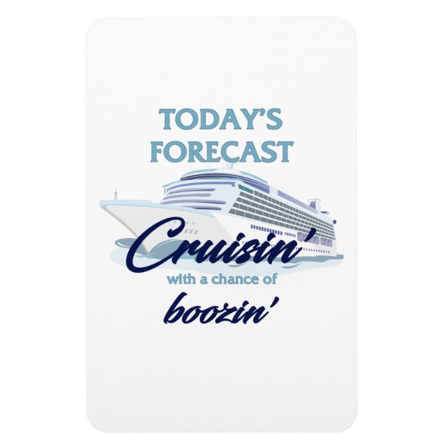 Magnet Flexible Prévisions d'aujourd'hui : Croisière & Boisson (Vertical)