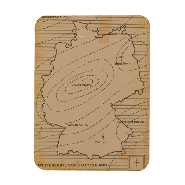 Magnet Flexible Prévisions météorologiques de l'Allemagne (Vertical)