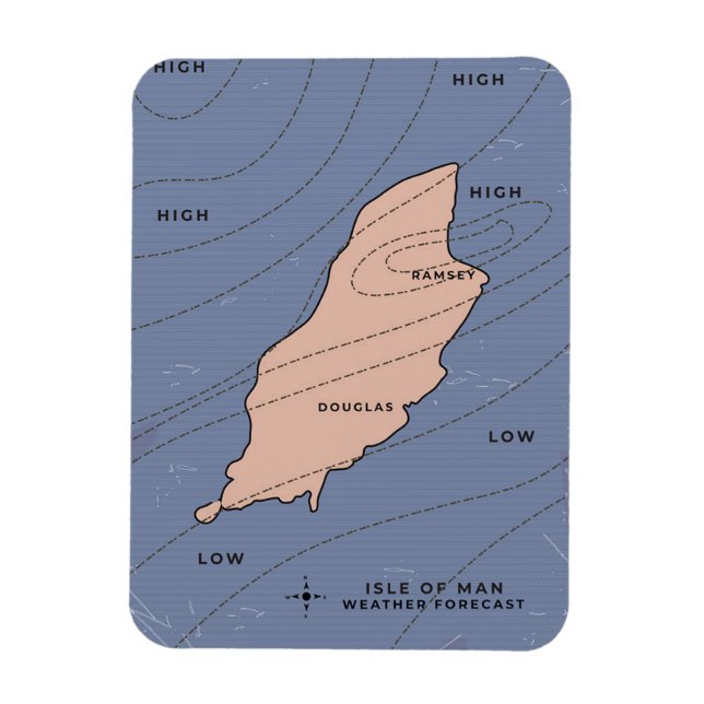 Magnet Flexible Prévisions météorologiques de l'île de Man (Vertical)