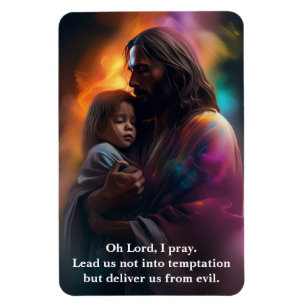 Magnet Flexible Prière de protection Jésus Christ Texte personnali
