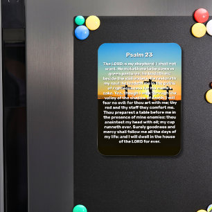 Magnet Flexible Prière du coucher du soleil 3 Croix Psaume 23