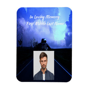 Magnet Flexible Prière photo Memorial Motorcycle Biker