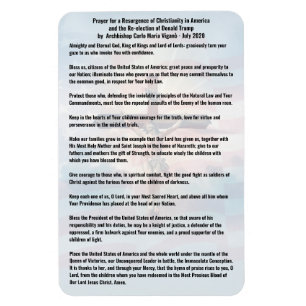 Magnet Flexible Prière pour le président Trump et les États-Unis -