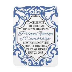 Magnet Flexible Prince rouleau de George Blue/blanc de HRH