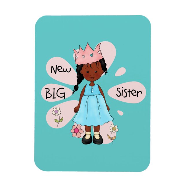 Magnet Flexible Princesse Big Soeur Africaine Américaine (Vertical)