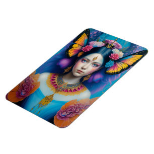 Magnet Flexible princesse papillon avec petite couronne