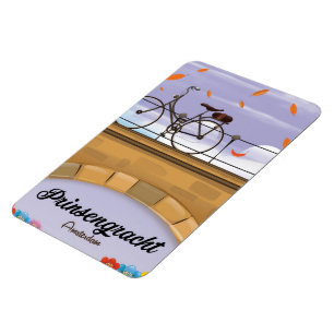 Magnet Flexible Prinsengracht,Canal Amsterdam Affiche de voyage