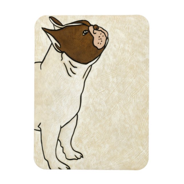 Magnet Flexible Profil de French Bulldog En tête (Vertical)