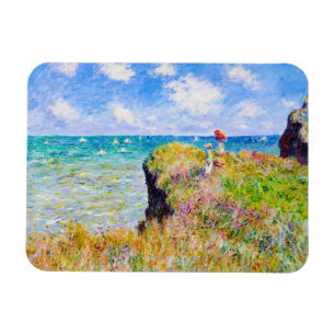 Magnet Flexible Promenade au sommet de la falaise à Pourville Clau