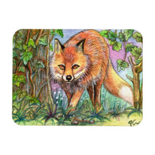 Magnet Flexible Promenade De Fox Dans Les Bois