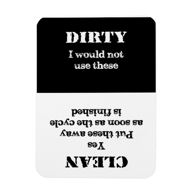 Magnet Flexible Propre ou sale - ces plats sont propres (Vertical)