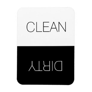 Magnet Flexible Propre Sale, ON OFF Lave-vaisselle Linge noir blan