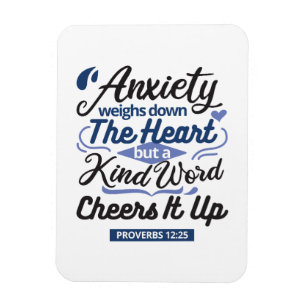 Magnet Flexible Proverbes 12:25 Verset de la Bible – Art de mots g