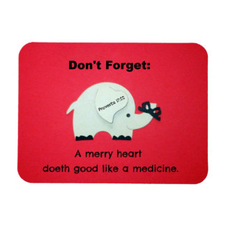 Magnet Flexible Proverbes 17:22 Un Joyeux Coeur Fait Bien...