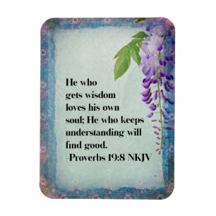 Magnet Flexible Proverbes 19:8 NKJV Inspiration Chrétienne