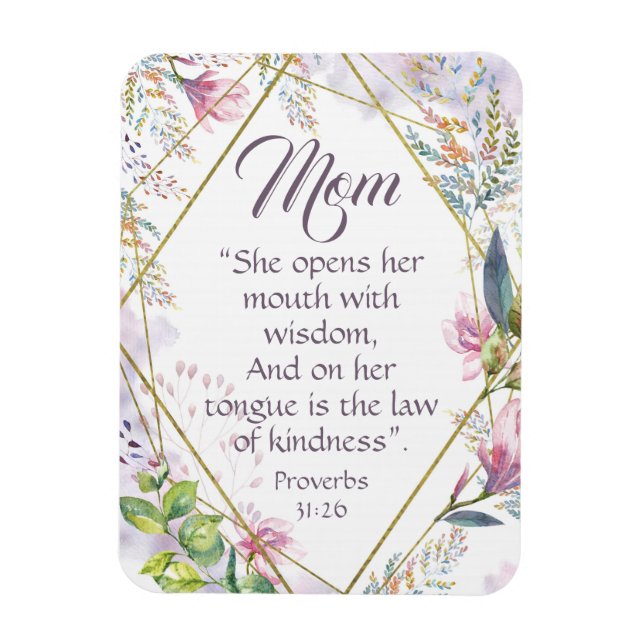 Magnet Flexible Proverbes 31 Bible Verse Christian Mothers Day Cad (Vertical)