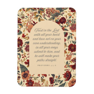 Magnet Flexible Proverbes 3:5–6 Ayez confiance dans le Seigneur Fl