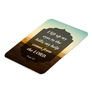 Magnet Flexible Psaume 121 - Mon aide vient de l'Éternel