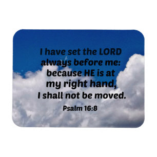 Magnet Flexible Psaume 16:8 J'ai toujours mis le Seigneur devant m