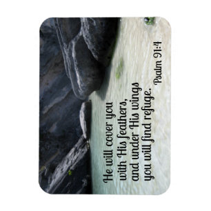 Magnet Flexible Psaume 91:4 Il vous couvrira de ses plumes