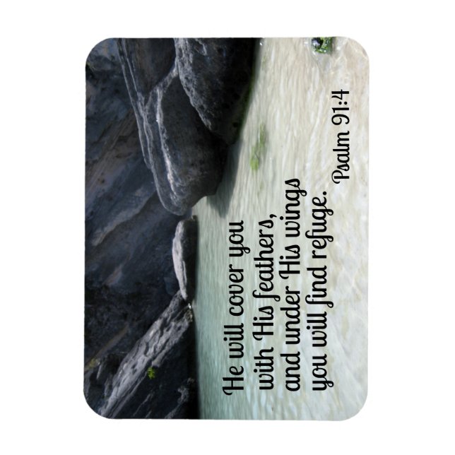 Magnet Flexible Psaume 91:4 Il vous couvrira de ses plumes (Vertical)