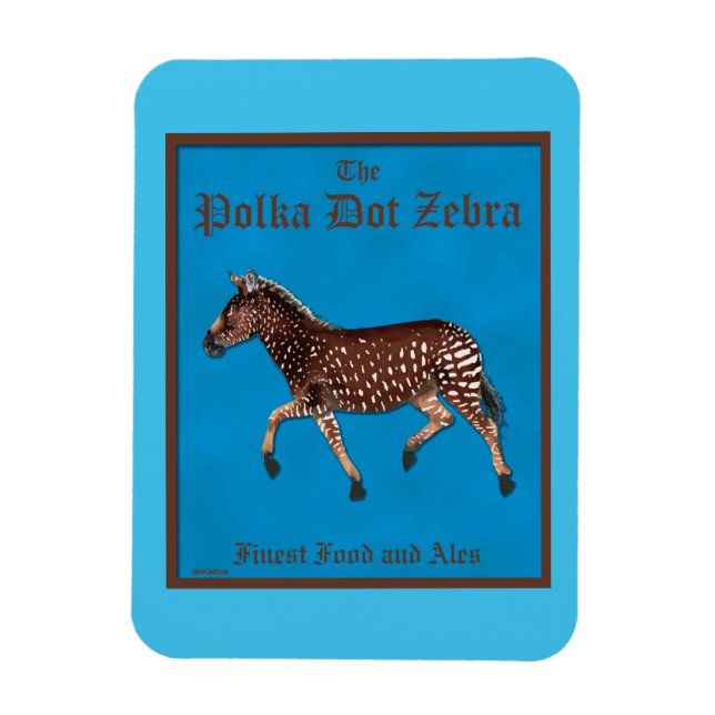 Magnet Flexible Pub anglais Polka Dot Zebra (Vertical)