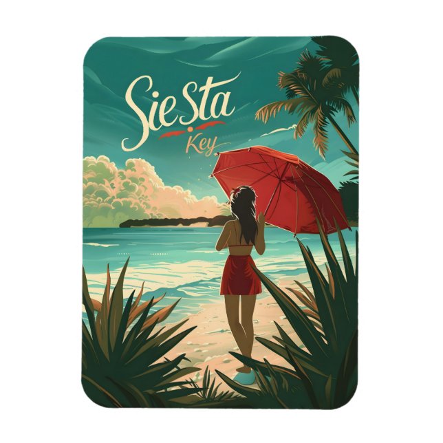 Magnet Flexible Publicité de voyage de Siesta Key Beach (Vertical)