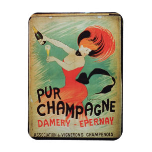 Magnet Flexible Publicité par affichage "Pur Champagne", de